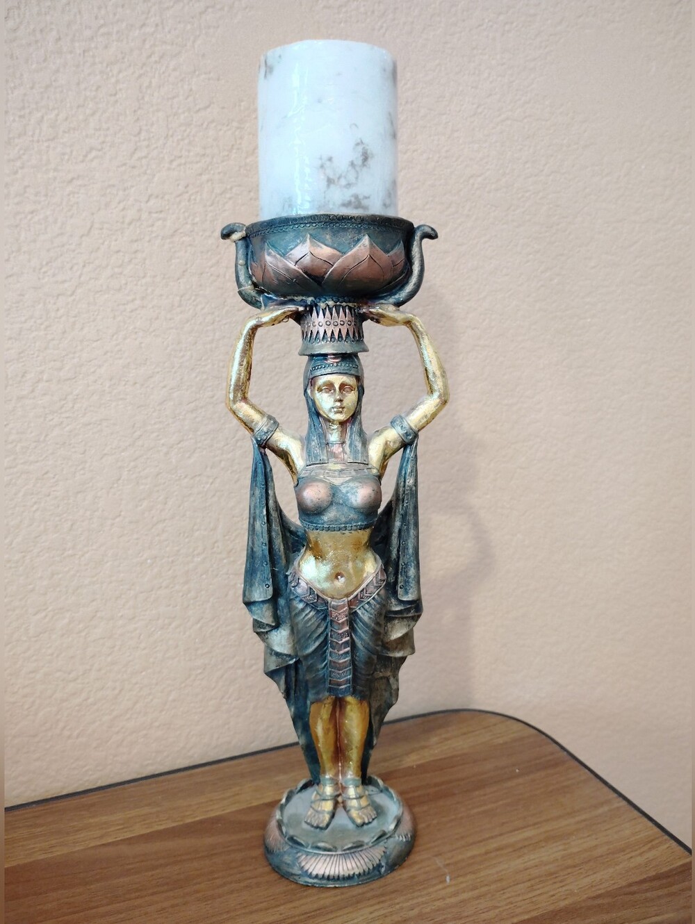 Egyptian Princess Figurine Candle Holder